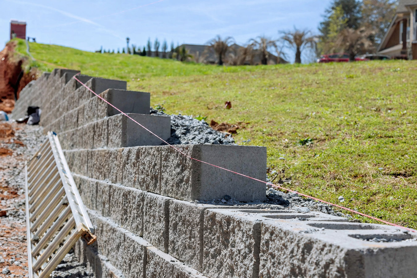 Retaining wall construction